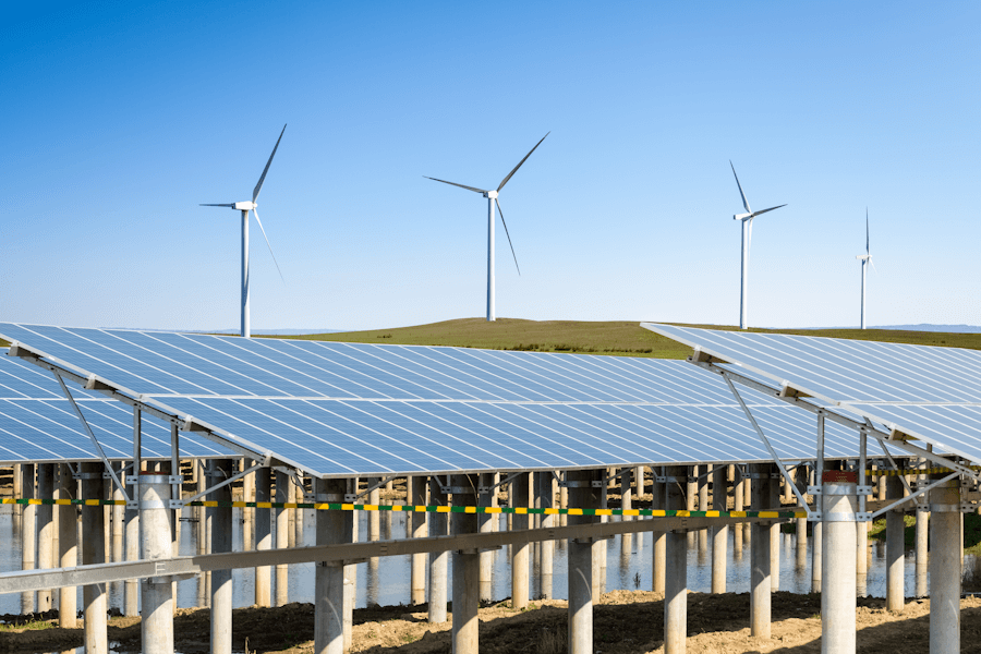 Componentes de bronze usados na geração de energia
